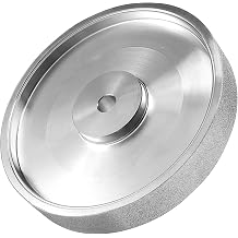 CBN Grinding Wheel, 6Inch Dia x 1Inch Wide, with 1/2Inch Arbor, Diamond Grinding Wheel for Sharpening HSS, 240 Grit