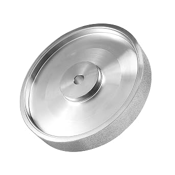 CBN Grinding Wheel, 6Inch Dia x 1Inch Wide, with 1/2Inch Arbor, Diamond Grinding Wheel for Sharpening HSS, 240 Grit