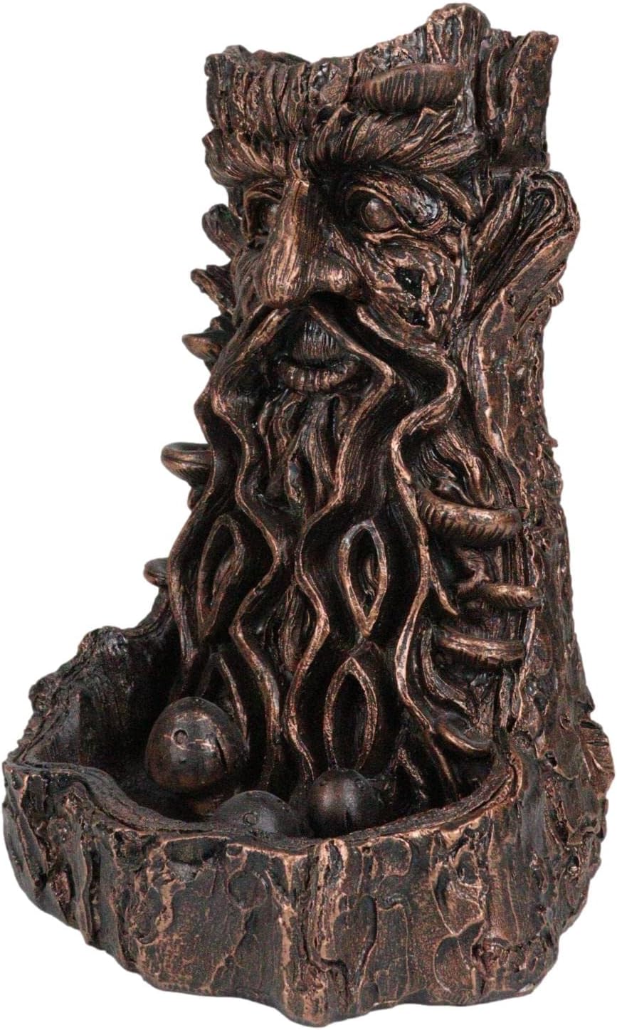Ebros Gift Whispering Forest Celtic Greenman Tree Man God Ent Waterfall Smoke Backflow Incense Cone Burner Aroma Scent Figurine Horned God Tree of Life Mystical Creature Being