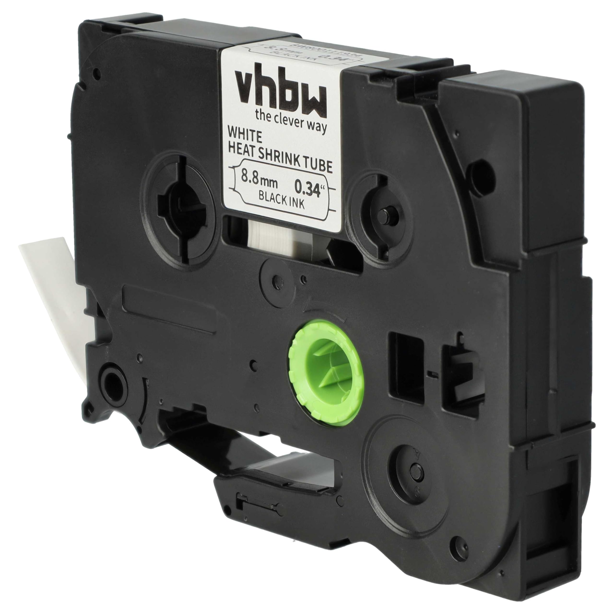 vhbw 5x taśmy kompatybilne z drukarką etykiet Brother P-Touch PT-E550 czarno-białe, kaseta z tuleją termokurczliwą, 8,8 mm