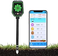 Vista 1 de Gain Express Medidor de suelo Bluetooth 8 en 1 para monitoreo de pH, EC, humedad, fertilidad, temperatura, luz y humedad con control de aplicaciones