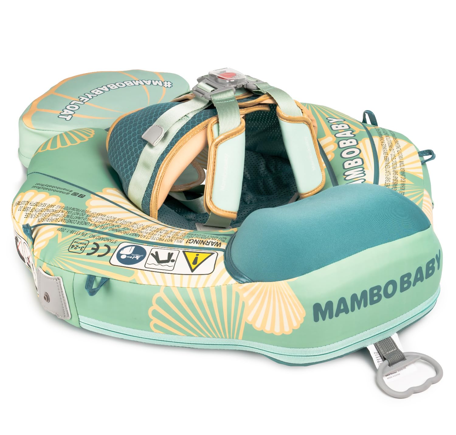 HECCEI Baby Float Add Tail Newest Baby Swim Float Mambobaby Non-Inflatable Waist Swim Ring for Toddlers 3-24 Months