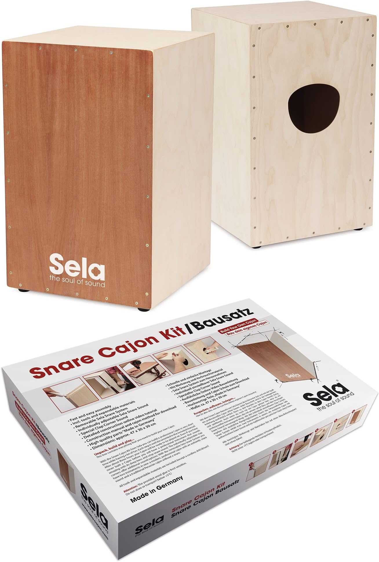 Sela SE 001 Snare Cajon Kit with Instructions and Audio CD