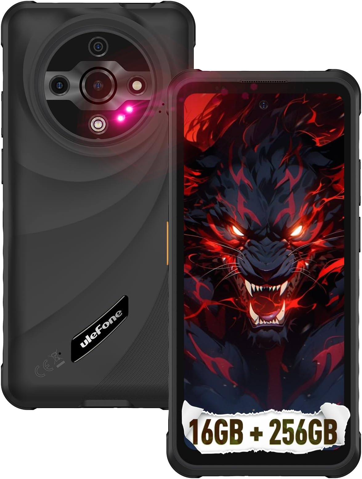 Ulefone Armor X31 Pro 5G Rugged Phone, 16GB+256GB/2TB, MTK Dimensity 6300 Android 15, 64MP+25MP Night Vision 6.56" 120Hz Display, 6050mAh Dual 5G Waterproof Widevine L1 Fingerprint ID NFC - Black