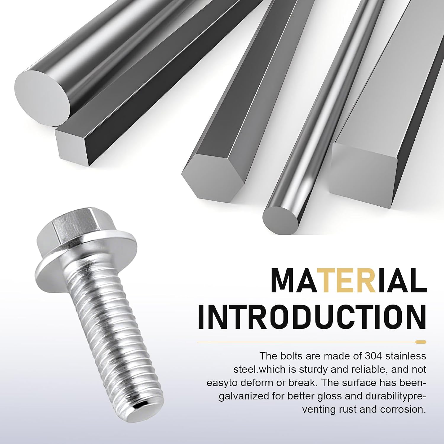 14 PCS Car Differential Cover Bolts, M8 x 1.25 Stainless Steel Sealing Flange Screw Kit, Hex Anti-Loose Fastener with Serrated Teeth, Universal Mounting Retaining Hardware for Car (Silver)