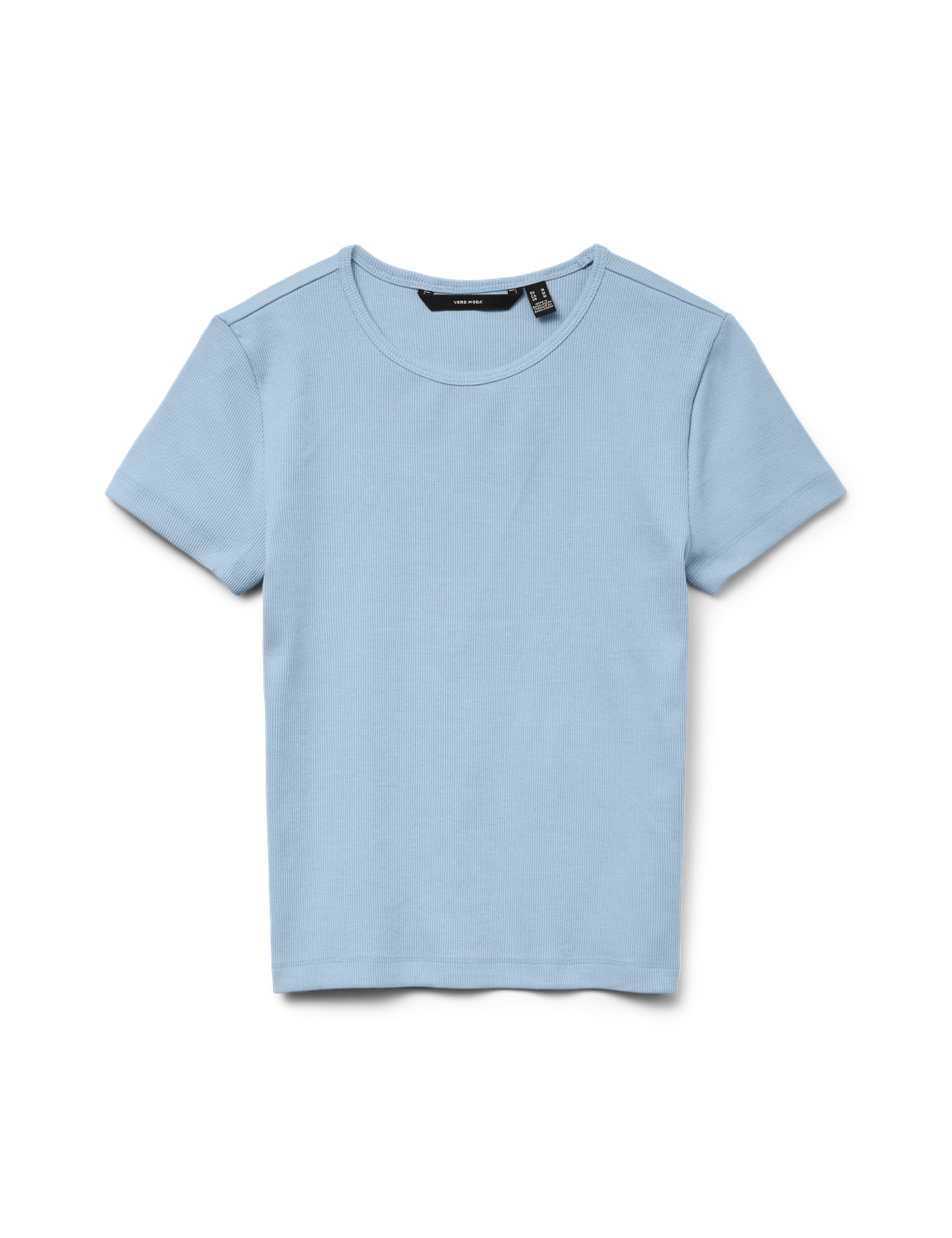 Vero Moda Women's Cool Blue Vmchloe Ss Short Top Ga Jrs Noos, Large