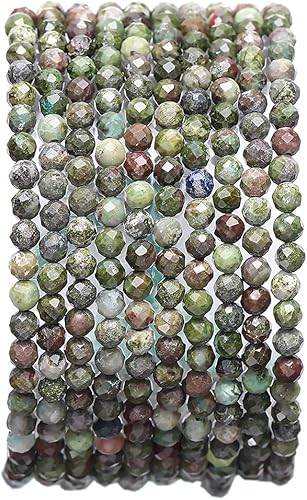 Miniatura 44 de Cuentas redondas de piedras naturales semipreciosas facetas de fluorita para hacer joyas 2-2.5mm 38cm