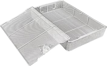 Medical Instrument Sterilization Tray,Reusable Instrument Tray Sterilization Baskets with Handle,Mesh Perforated Disinfection Baskets,Suitable for hospitals,operating theatres(45x25x7cm/17.7x9.8x2.8in
