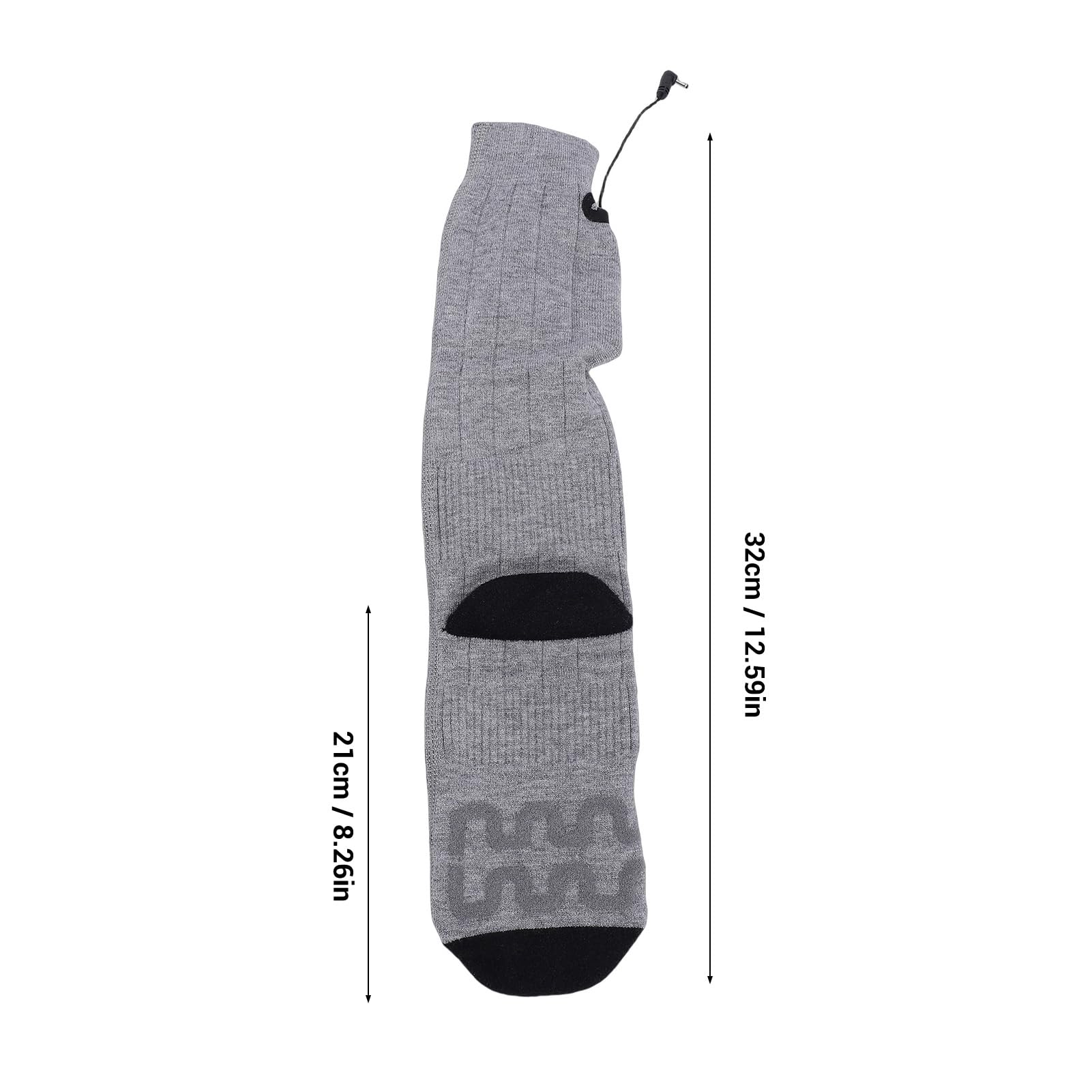 Haofy Calcetines Térmicos Recargables Lavables 4000mAh 4 Configuraciones de Calor 35-60°C para Hombres Mujeres Invierno Actividades Al Aire Libre Esquí Camping Pesca Ciclismo Gris