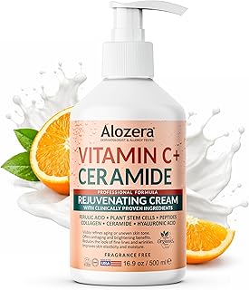 Alozera Crema hidratante de ceramida con vita...