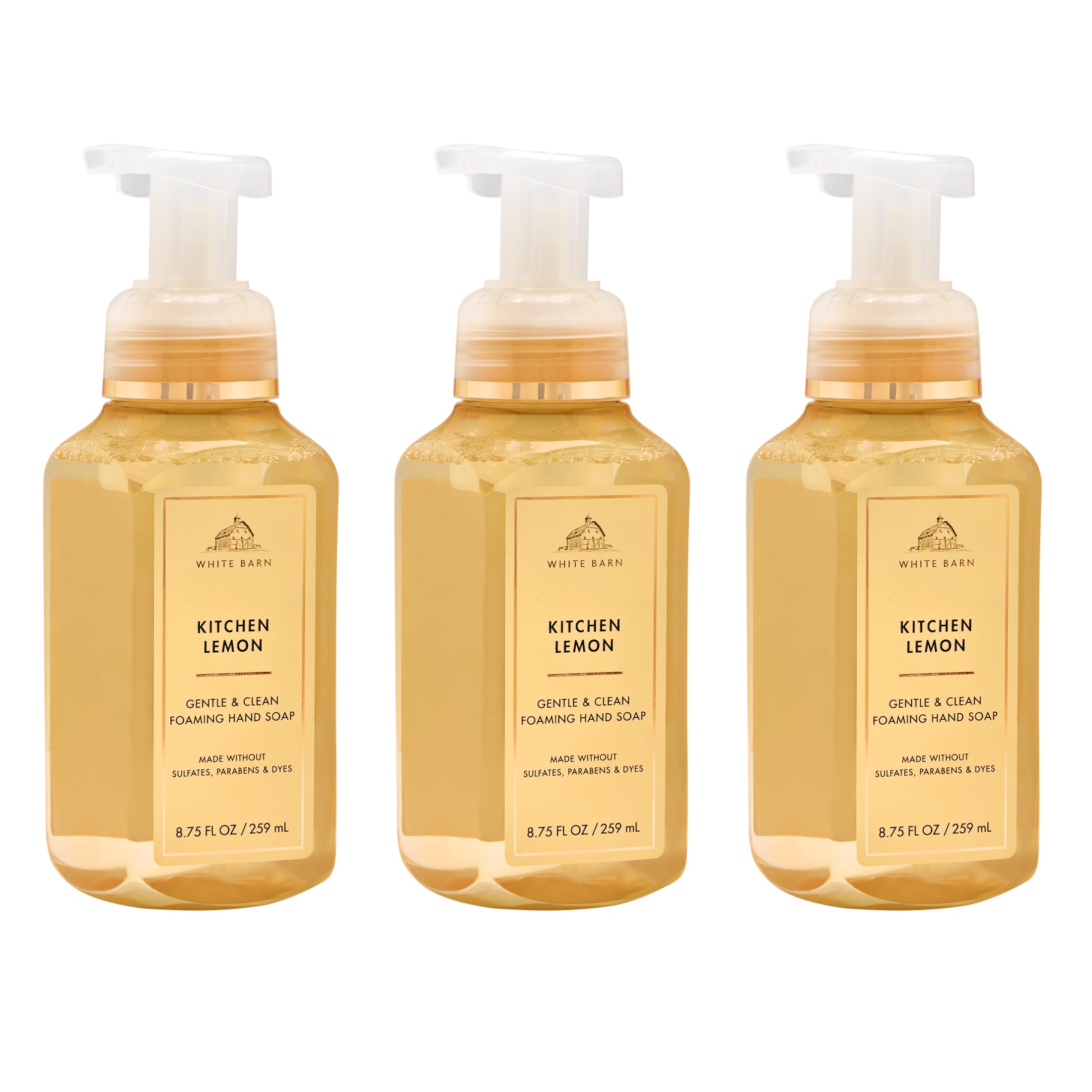 Bath & Body Works Foaming Hand Soap, Kitchen Lemon, 3 Pack
