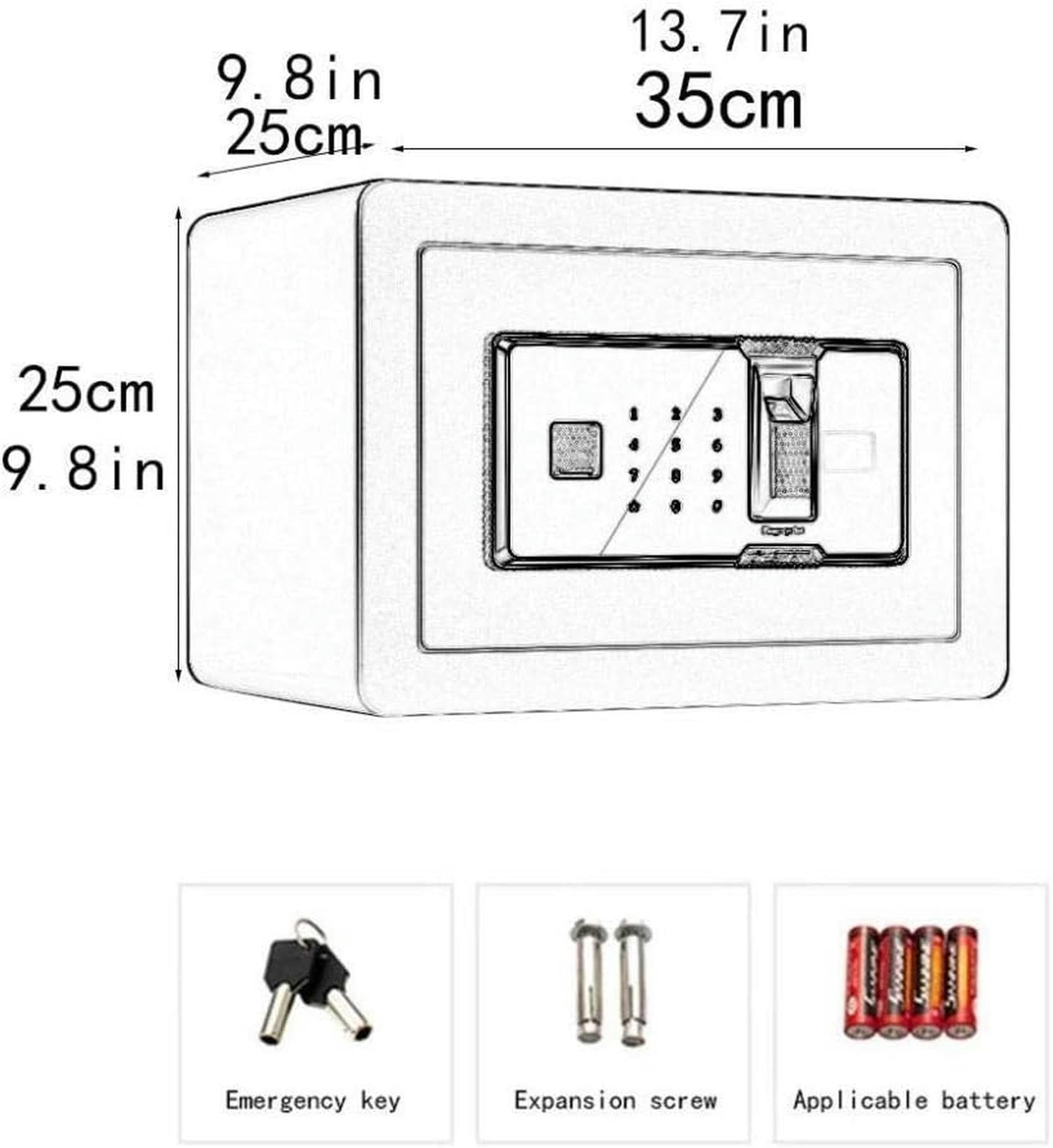 Cassette di Sicurezza per la Sicurezza Domestica Schermo per Impronte digitali Casseforti digitali Cassette di Sicurezza per Cassette di Sicurezza Cassette elettroniche per la casa per la