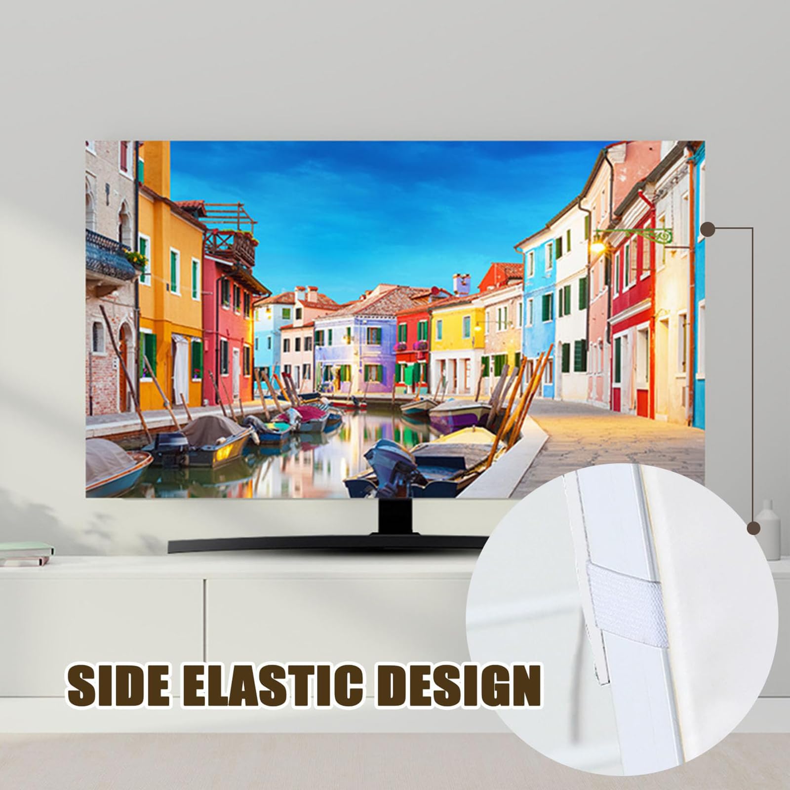 ,003,80in(188 * 110cm),Funda Protectora Decorativa para TV, A Prueba De Polvo Y Resistente A Los Arañazos para Televisores Planos Y Curvos De 32 A 80 Pulgadas, Decoración Universal para El Hogar.