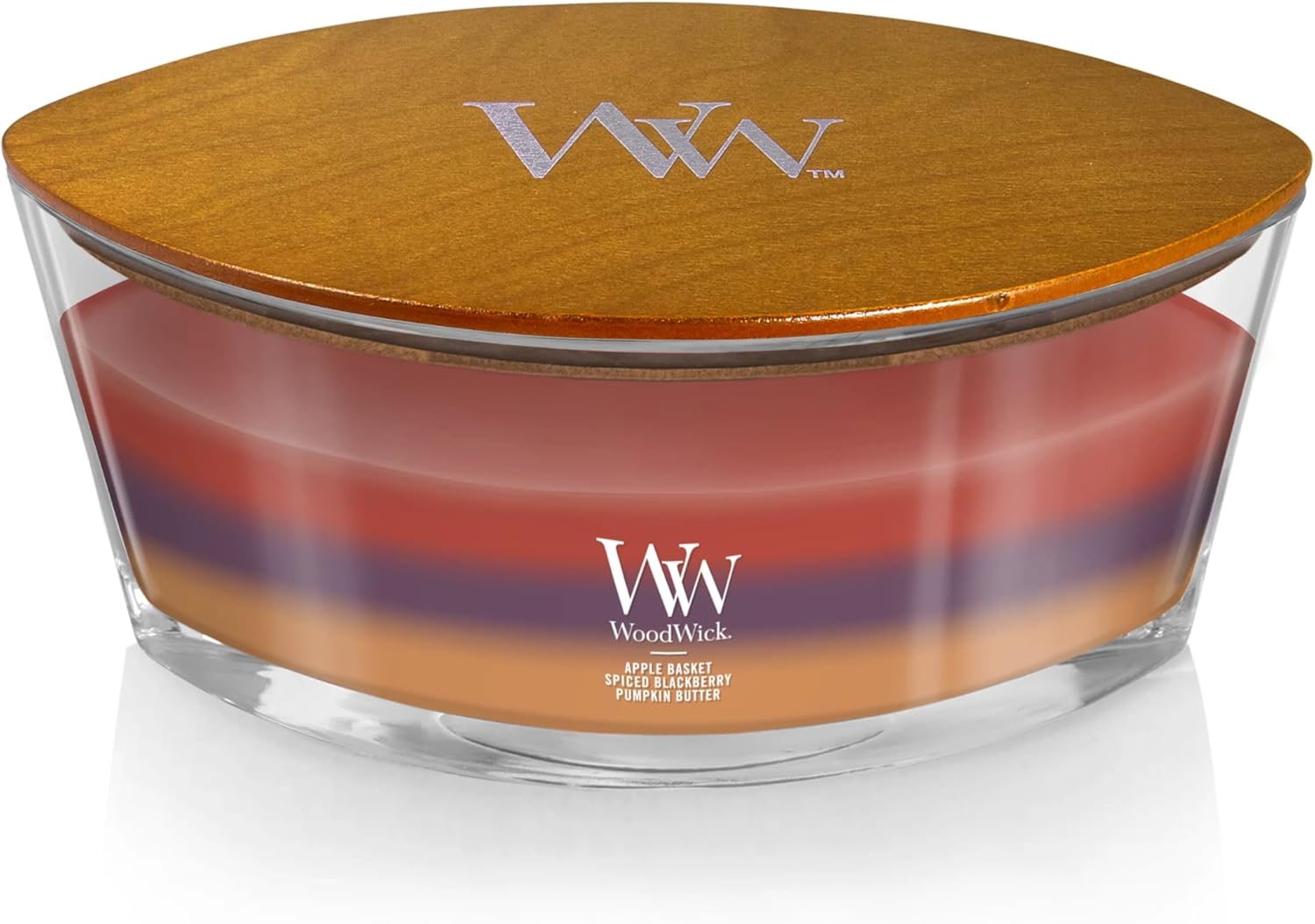 WoodWick Autumn Harvest Holiday Candle Gifts for Women and Men, 16 oz Ellipse Trilogy Candle with Crackling Wick - Image 3