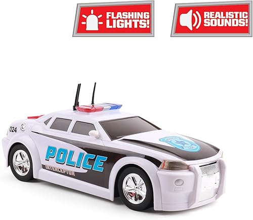 Miniatura 2 de Rescue Force Police Cruiser Toy - Luces realistas y efectos de sonido, plástico duradero y baterías incluidas, a partir de 3 años