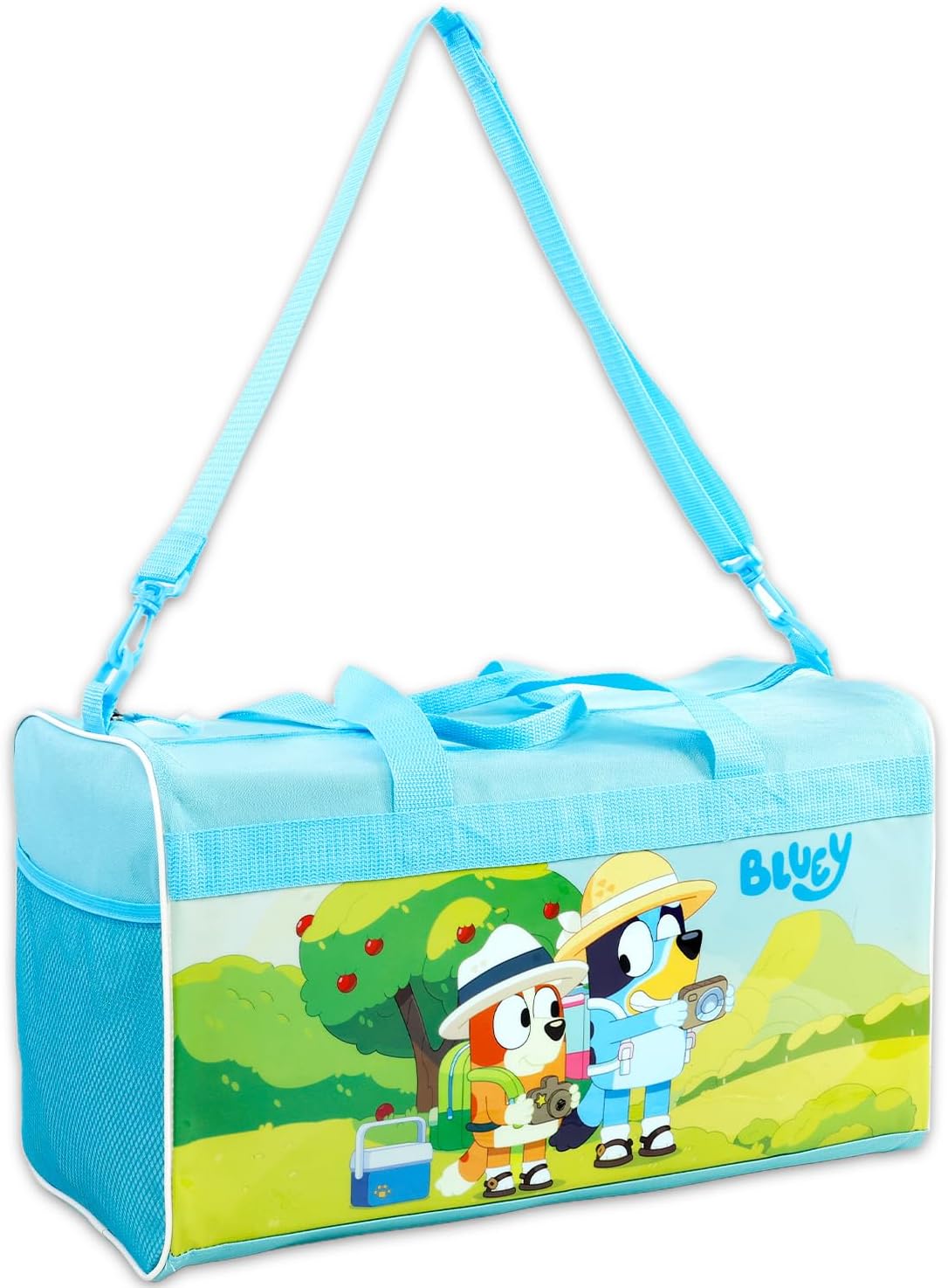 Bluey Duffle Bag Set For Kids - Bundle With Bluey Luggage Carry On Suitcase Bag, Stickers, and More | Children Travel Activity Set for Boys, Girls