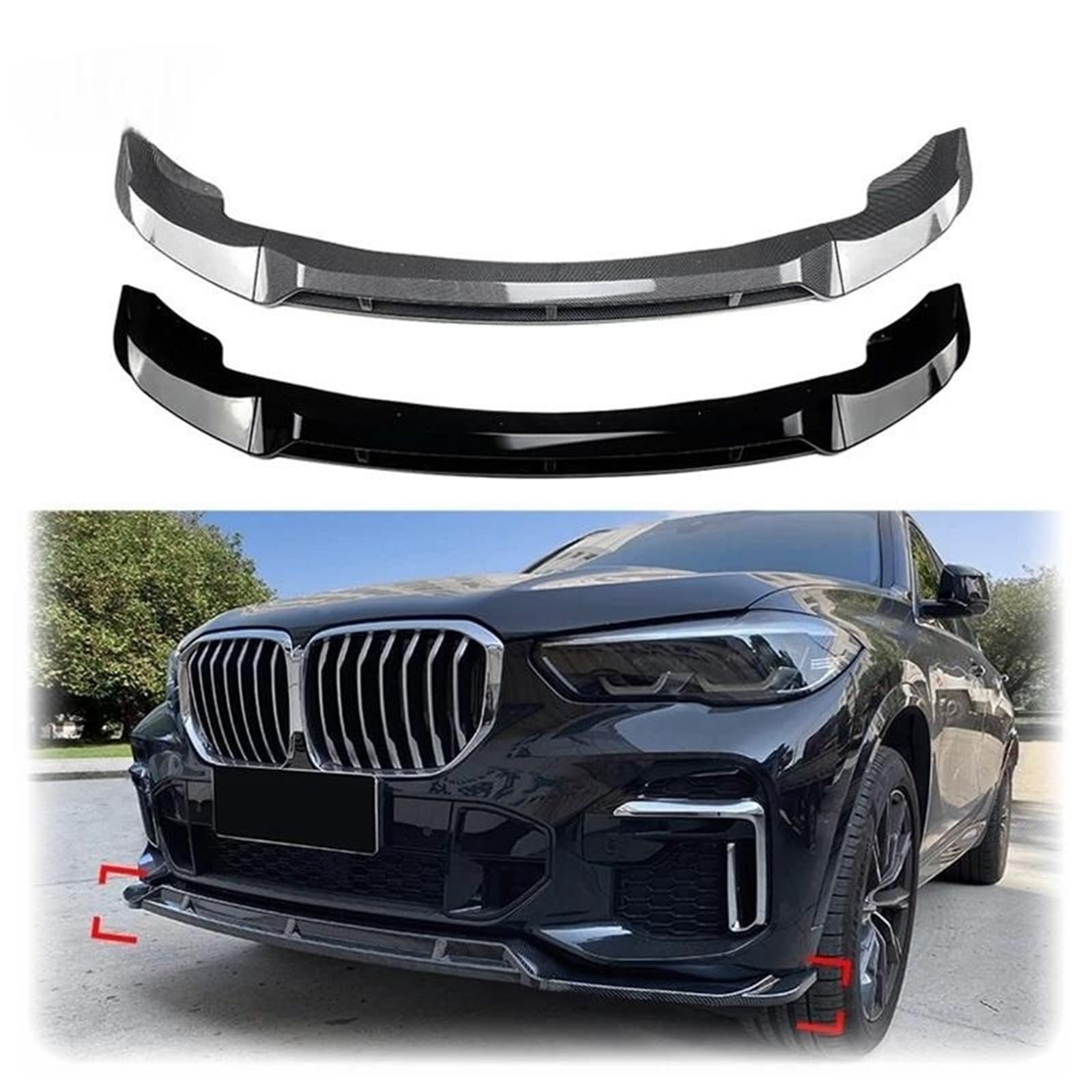 Oddzielna dokładka przednia kompatybilna z BMW X5 G05 M50 xDrive 40i 35i 30d M Sport 2018+
