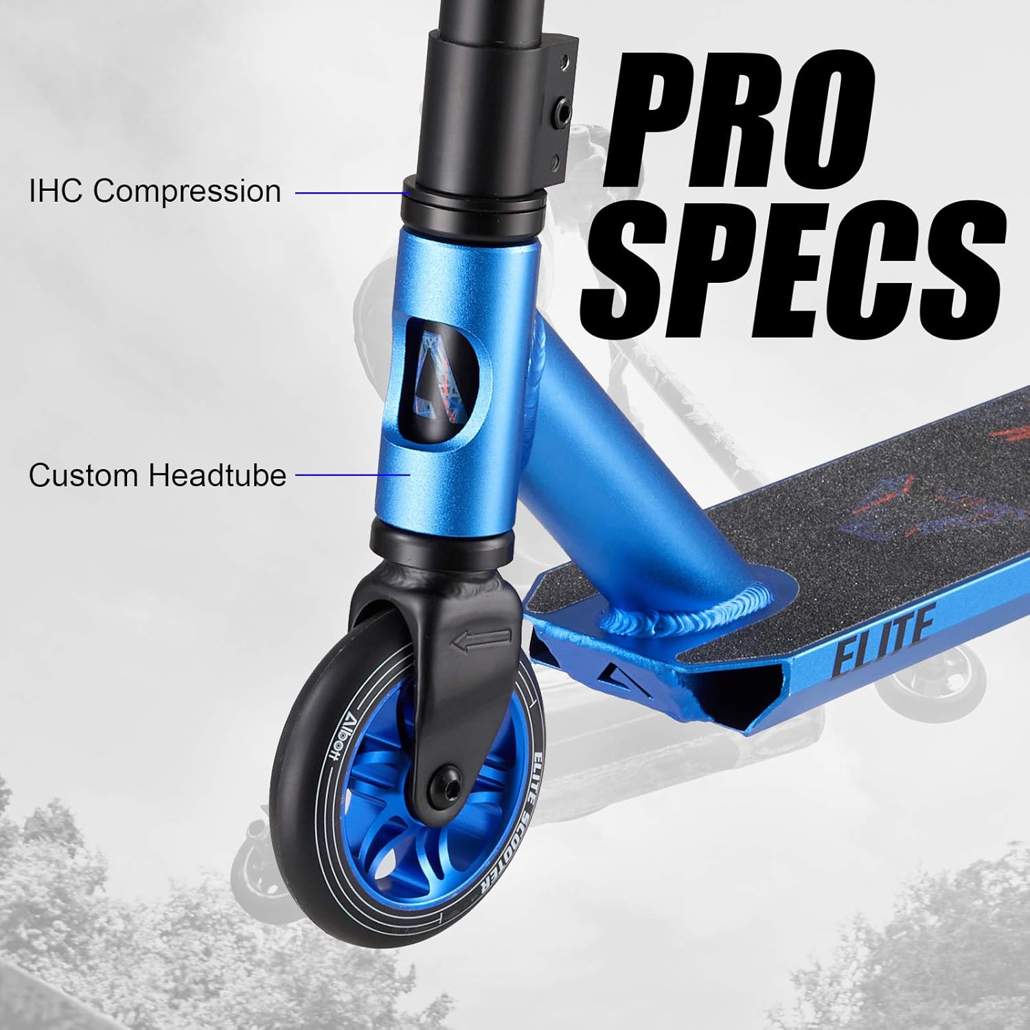 Albott Pro Scooters Trick Scooter - Freestyle 110mm Aluminium Core Wheels & ABEC-9 Stunt Scooters for Kids 8 Years and Up Entry Level Scooter for Beginner Boys Girls Teens Adults (Matte Blue) : Sports & Outdoors