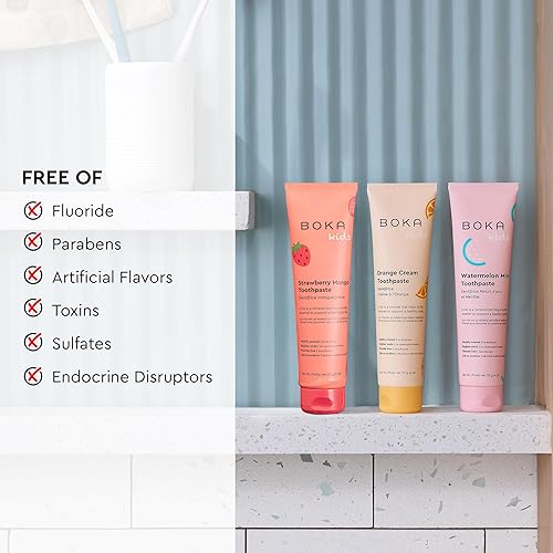 Miniatura 61 de Boka Pasta de dientes sin flúor Nano Hydroxiapatite Pasta de dientes - Sabor a crema de naranja, 4 onzas, 1 paquete fabricado en EE. UU