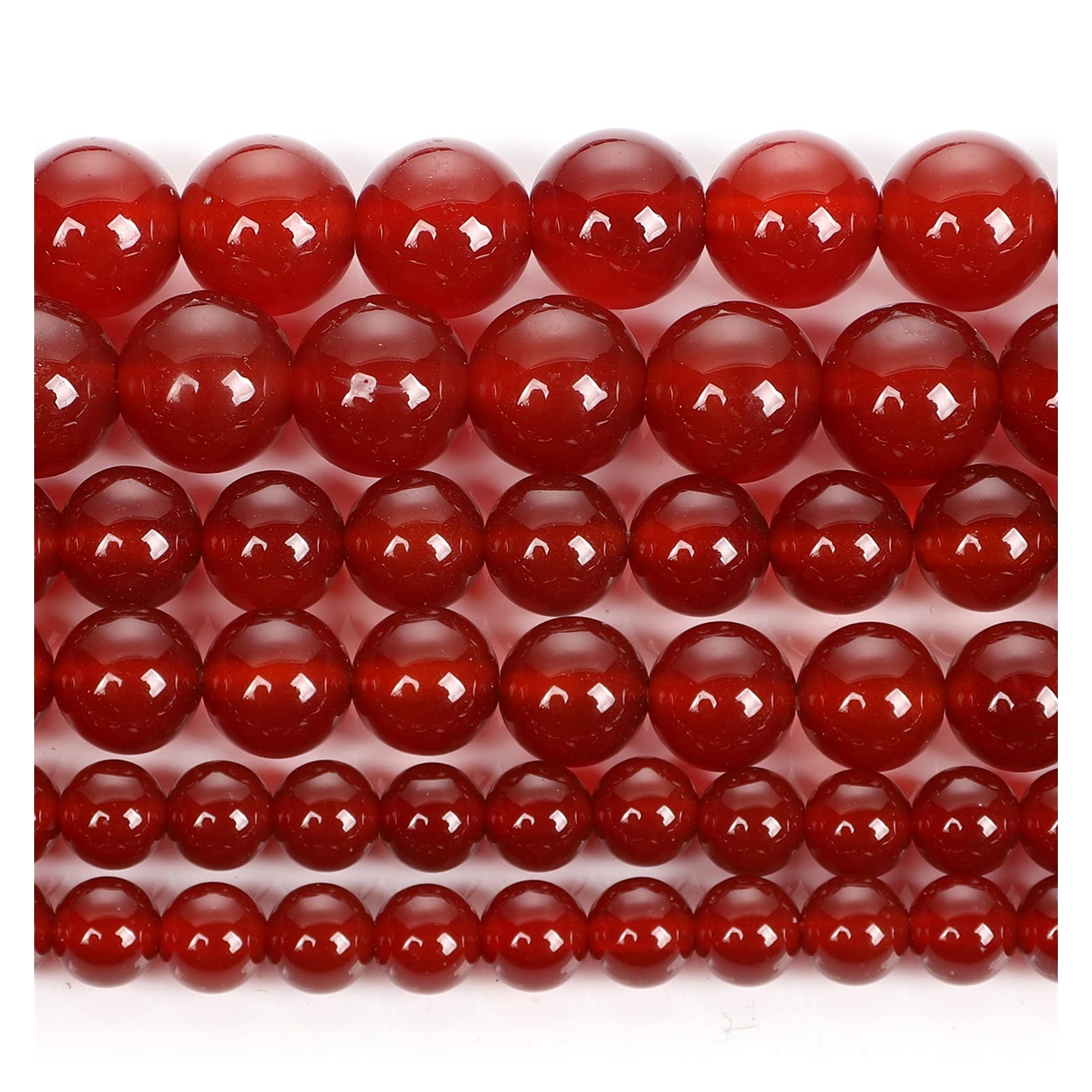 Cuentas de piedra natural Águila roja sin imperfecciones para collares que no se rompen