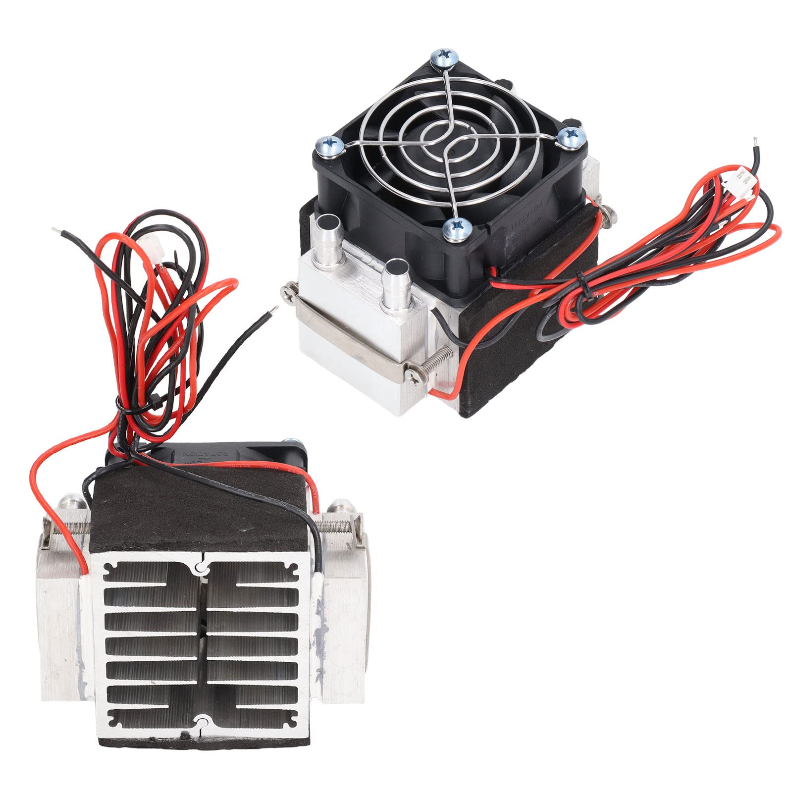 Refroidisseur Thermoélectrique Peltier, Module de Refroidissement à Semi-conducteur DC 12 V Mini Dissipateur Thermique de Refroidissement par Eau éolienne Double Cœur pour la