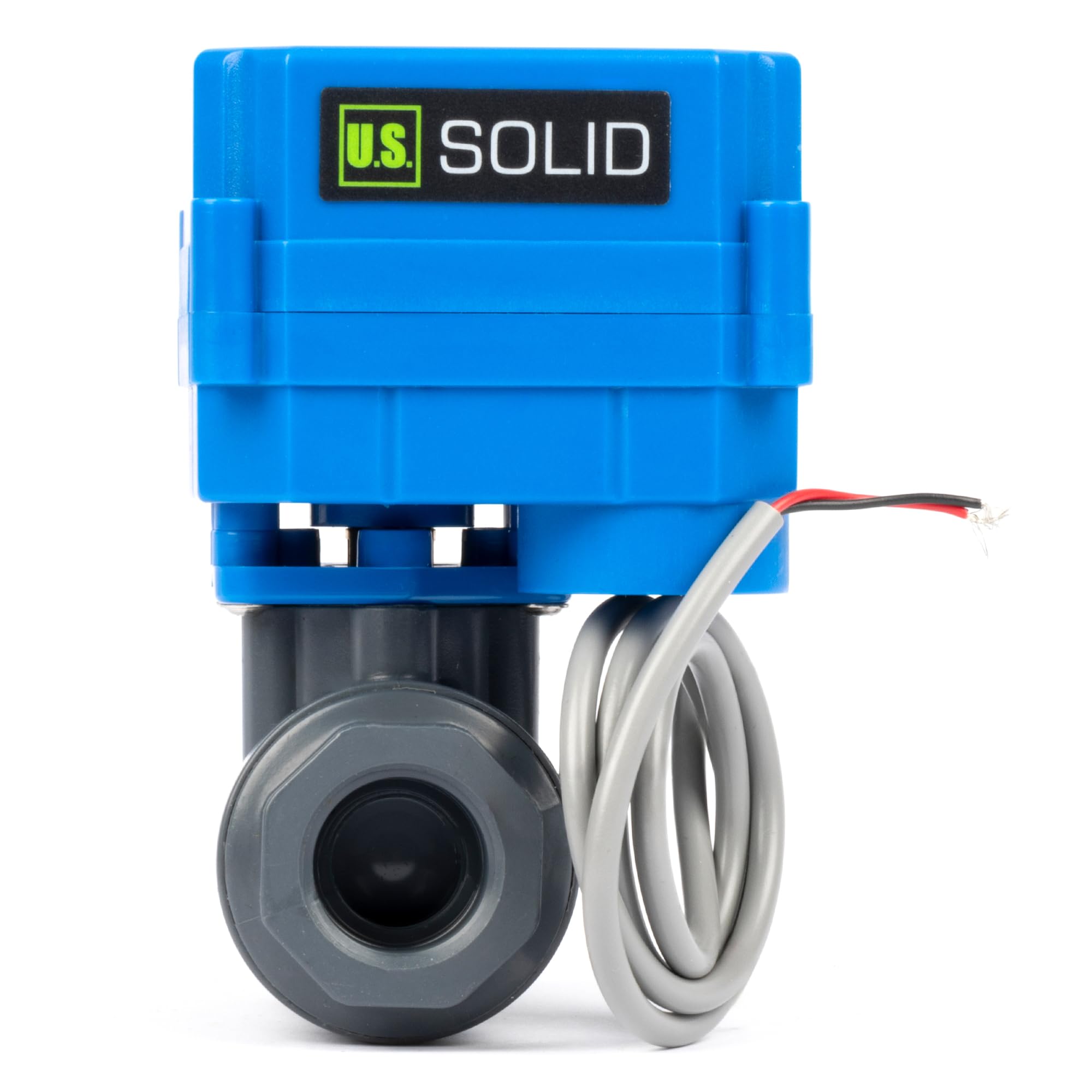 U.S. Solid Zmotoryzowany zawór kulowy UPVC 1/2" – elektryczny zawór kulowy z tworzywa sztucznego z pełnym portem, automatyczny powrót 2 przewody, 85-265V AC, normalnie zamknięty