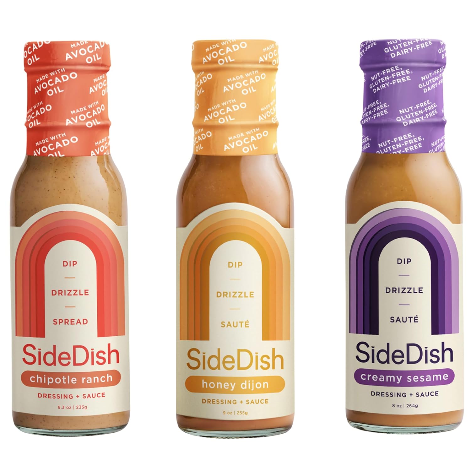 SideDish Salad Dressing Variety Pack (3 flavors)