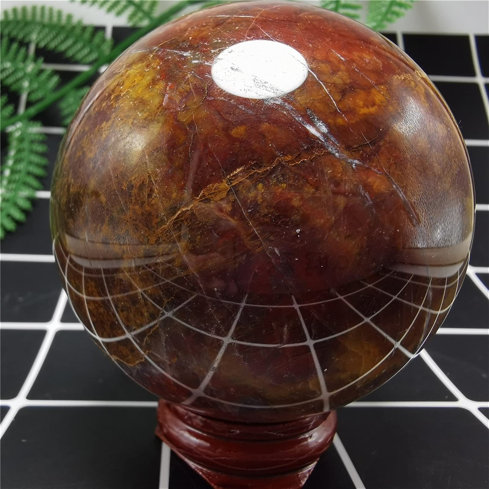 Cuarzo natural Cristal de piedras preciosas de piedras preciosas de piedras preciosas de madera Fósiles de madera Reiki Piedras de cuarzo y cristales Decoración for el hogar Artesanía ( Size : 60mm )