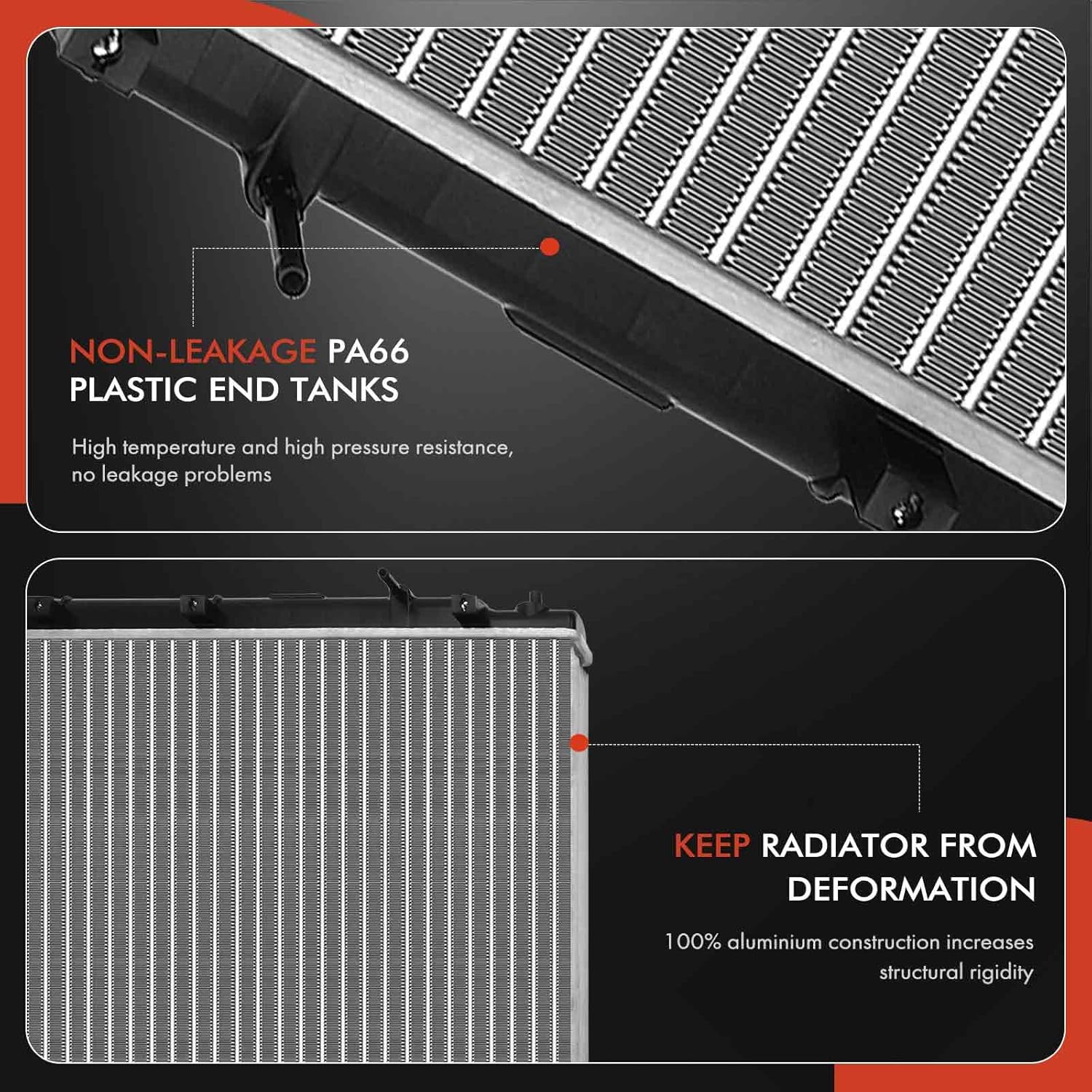 A-Premium Engine Coolant Radiator Assembly Compatible with Honda CR-V CRV 2017-2022 L4 1.5L, Turbocharged Only, Automatic CVT Transmission, Replace# 190105PAA01