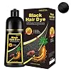 Fedulili Hair Dye Shampoo 3-in-1, Instant Natural Hair Color Dye Shampoo for Women Men Black Tea, Root Touch Up & 3-4 Weeks Lasting & Easy to Use & for All Hair Types, 500ml