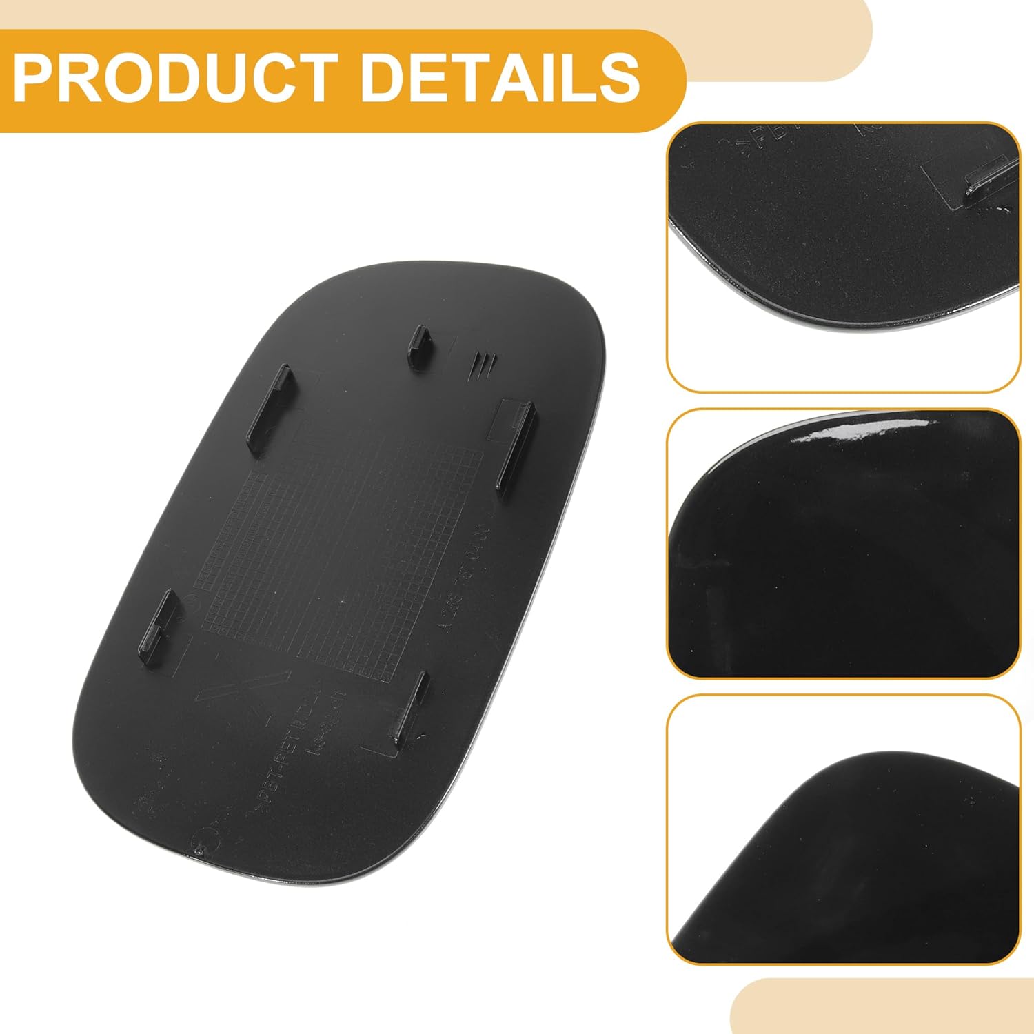 Fuel Tank Door Cap for Mercedes-benz C253 2016-2019 Fuel Filler Flap Cover Clip Type No.A2537570400 Black ABS Fuel Filler Door Gas Cap