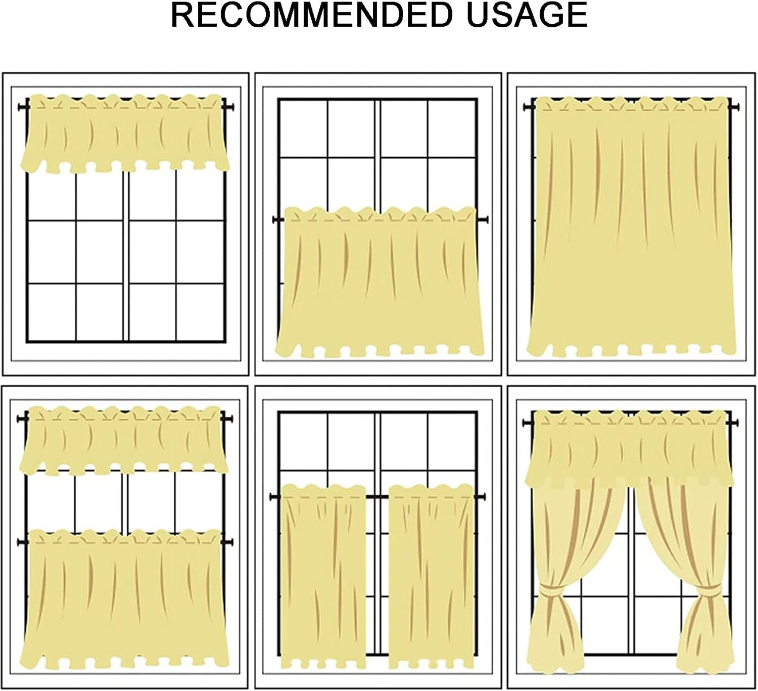 Short Kitchen Curtains 2 Panel, Cafe Half Window Tier Curtain Valance Decor Blackout Dustproof, Rod Pocket, for Bedroom, Living Room, Bathroo (Size : W135xH90cm/53x35.4in)