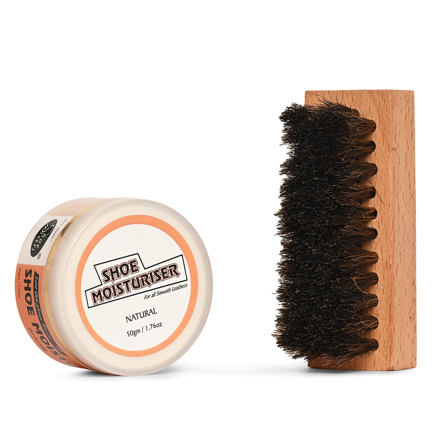 Shoe mistri Shoe Moisturiser Cream - Suitable for Soft Leathers (Natural) With Horse Brush (B09GXDN4DN) Amazon Price History, Amazon Price Tracker