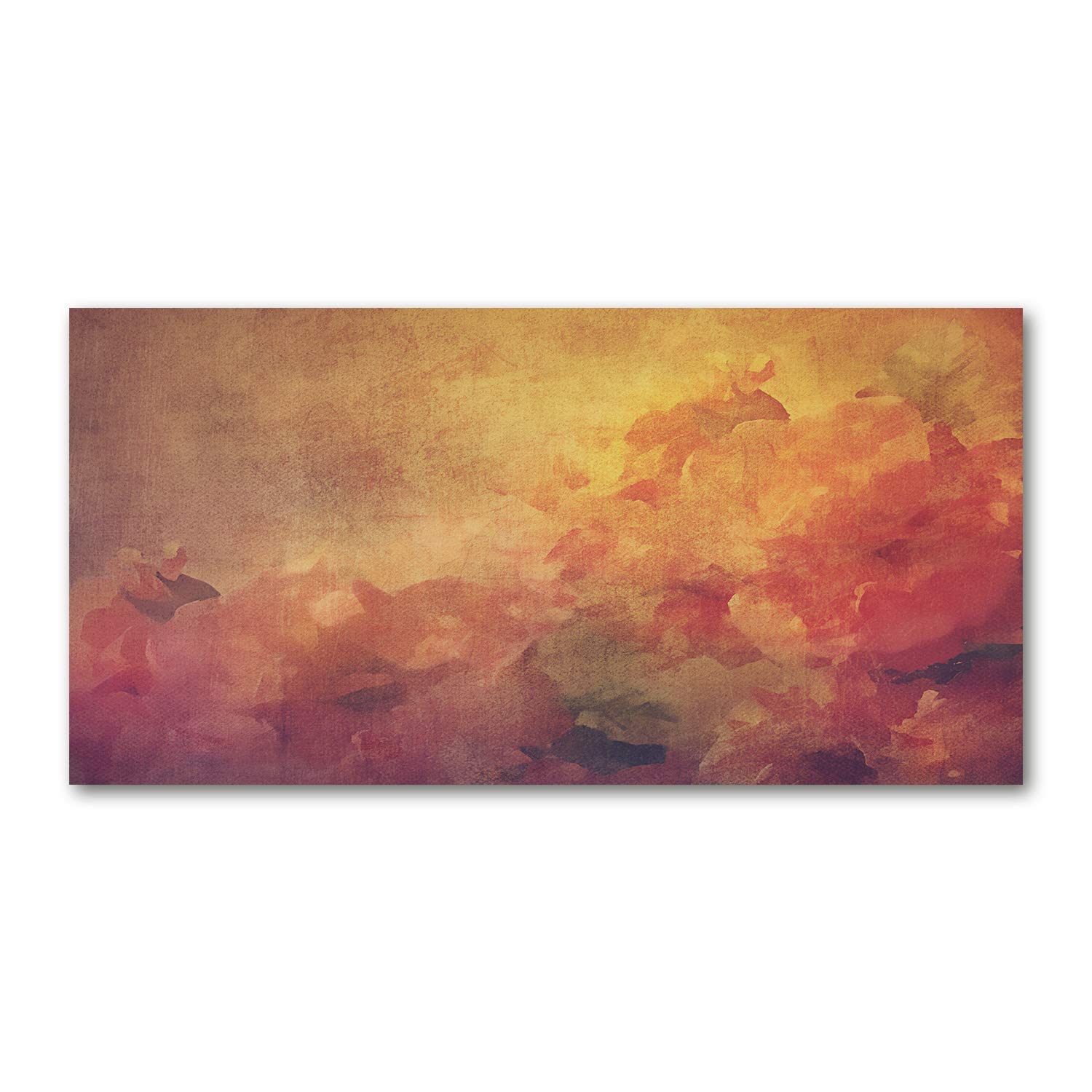 Image panoramique Tulup fleurs orange en tableau déco pour mur de cuisine moderne