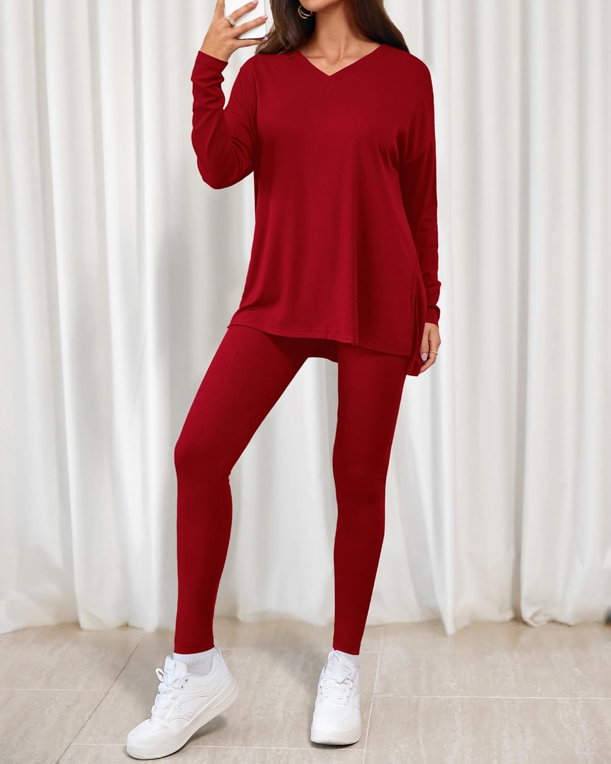 BTFBM Two Piece Sets for Women 2026 Casual Lounge Set Matching Oversized Shirts Leggings Workout Airport Travel Outfits - Image 6