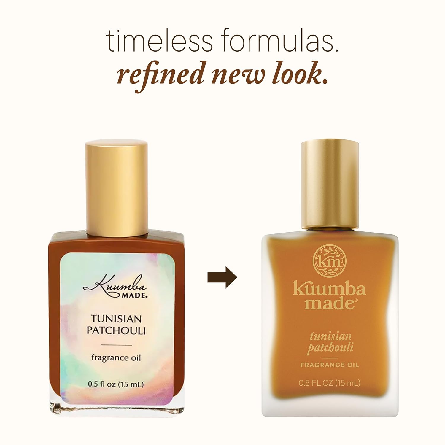 Kuumba Made Tunisian Patchouli Fragrance Oil, Long-Lasting Scented Oil Perfume Roller, Vegan, Alcohol-Free, 0.5 oz