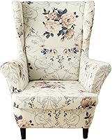 Vista 38 de KRFOONN Fundas para Silla de Ala, 2 Piezas, Fundas Elásticas de Spandex para Silla con Respaldo de Ala, Fundas Protectoras de Muebles 04