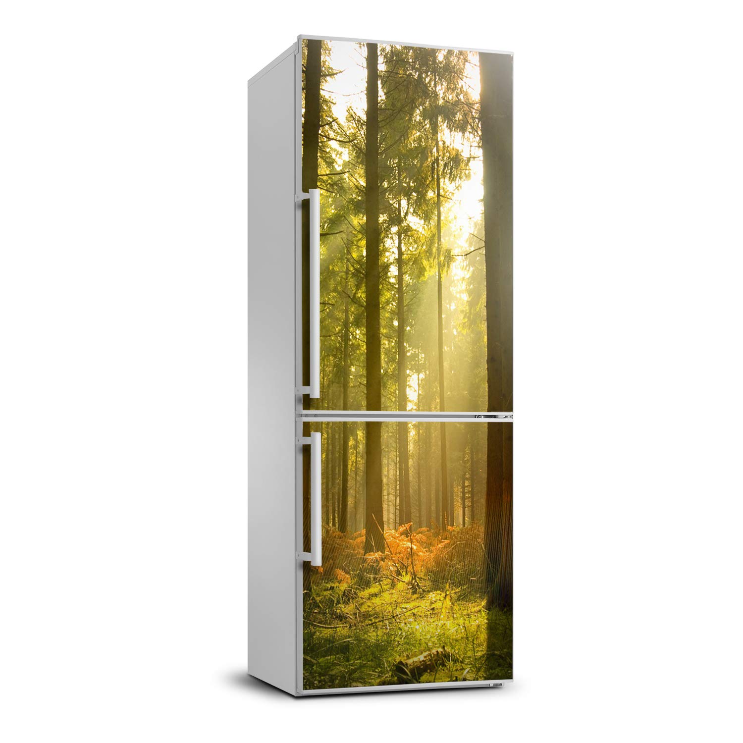 Autocollant frigo forêt 70x190cm pour créer une ambiance nature dans votre cuisine