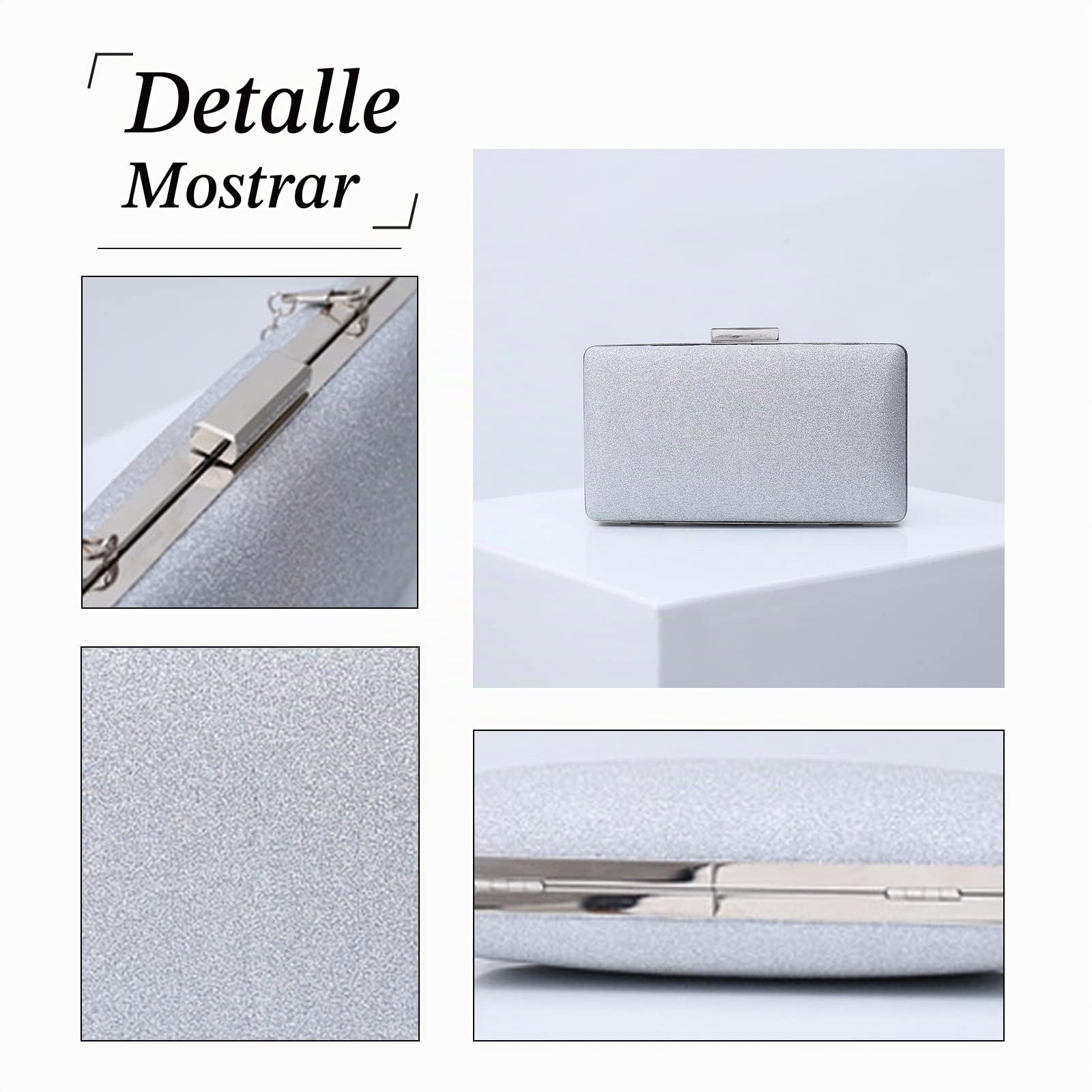 CORIOS Bolso de Fiesta para Mujer Brillante Bolsa de Noche Clutch de Lentejuelas Elegante Bolso de Hombro Bolso de Boda Fiesta de Graduación Boda Banquete Bolsos Bandolera Oro Rosa