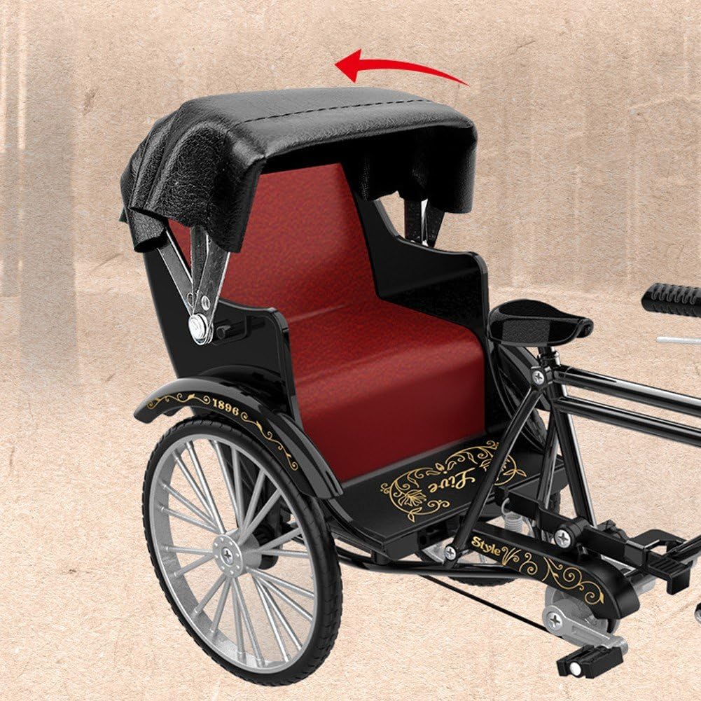 Amazon.co.jp: 人力車モデル レトロ ミニ 人力車像 三輪車 置物 模型