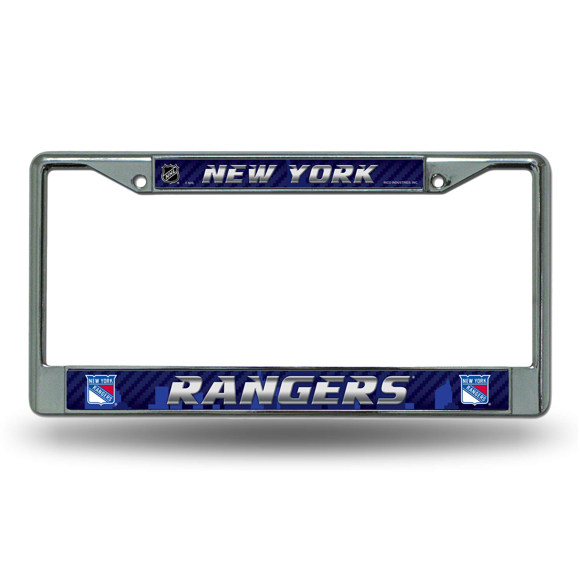 Rico Industries NHL New York Rangers Standard Chrome License Plate Frame , 6