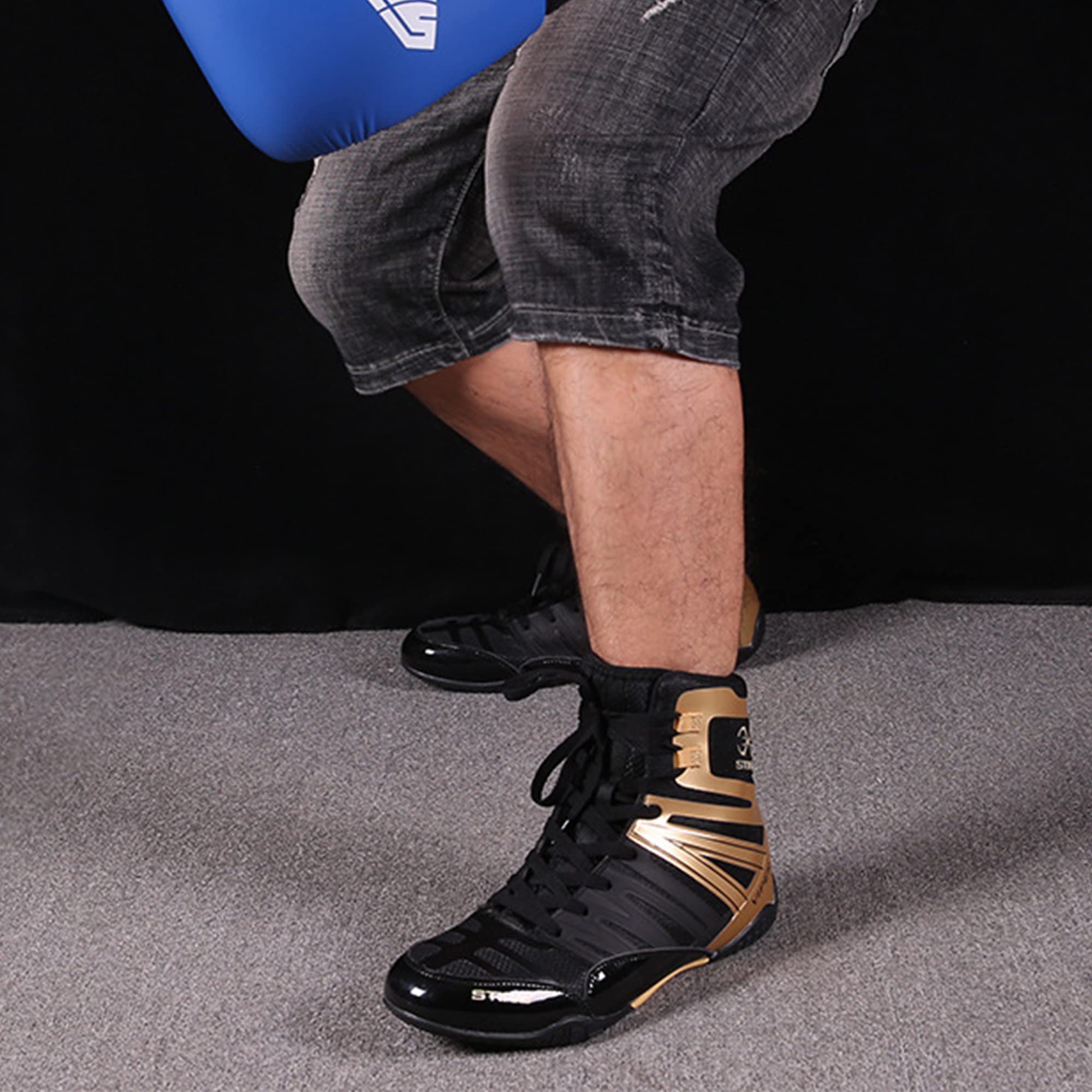 Męskie Buty bokserskie Damskie Buty zapaśnicze Trening fitness Buty bokserskie Oddychające lekkie,B,42 EU