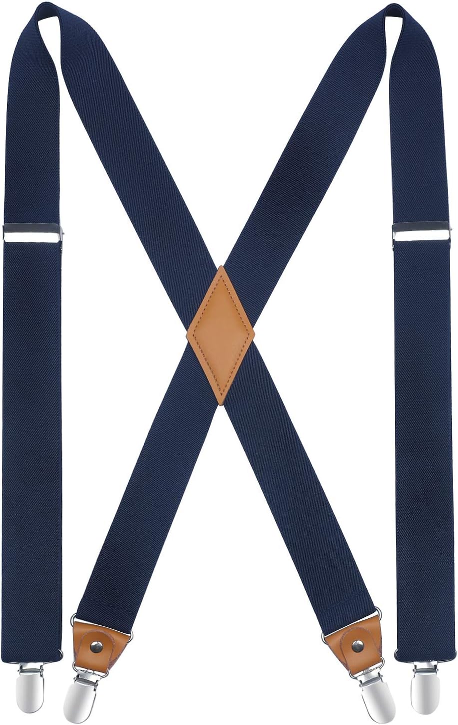 Men's Braces with Very Strong 4 Clips Heavy Duty Suspenders X Style Adjustable Suspender