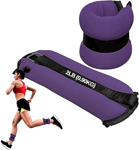 Miniatura 1 de Juego de 2 pesas de tobillo de 1.522.5 libras para entrenamiento de brazos, tobilleras, soporte de muñeca para ejercicio, pilates, accesorios de