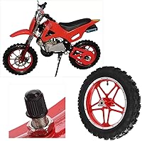 Vista 4 de Rueda trasera, neumático de goma Qiilu de 2.5 a 10 pulgadas, metal antideslizante + goma de repuesto para mini moto todoterreno de 47 cc, 49 cc, 2