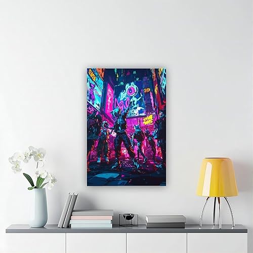 Miniatura 6 de XAHOR Retro Neon Party Wall Art  80s 90s Synthwave Cartoon Poster for Teen Room Decor Canvas Posters Wall Art Bedroom Office Room Decor Gift