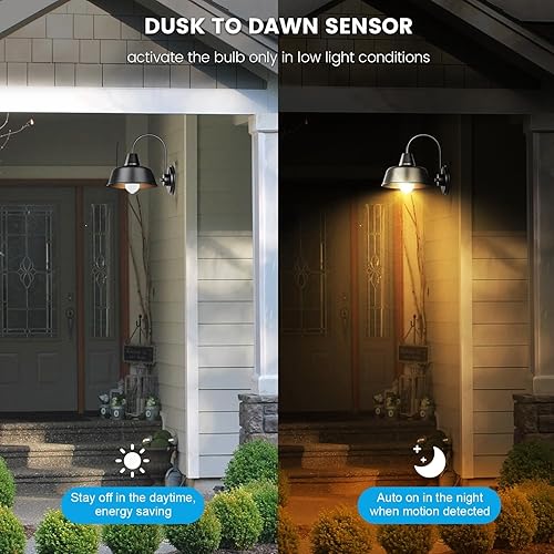 Miniatura 6 de Aovpex Bombillas con sensor de movimiento, equivalente al anochecer al amanecer, equivalente a 13 W, 100 W, 1100 lúmenes, bombilla LED de seguridad