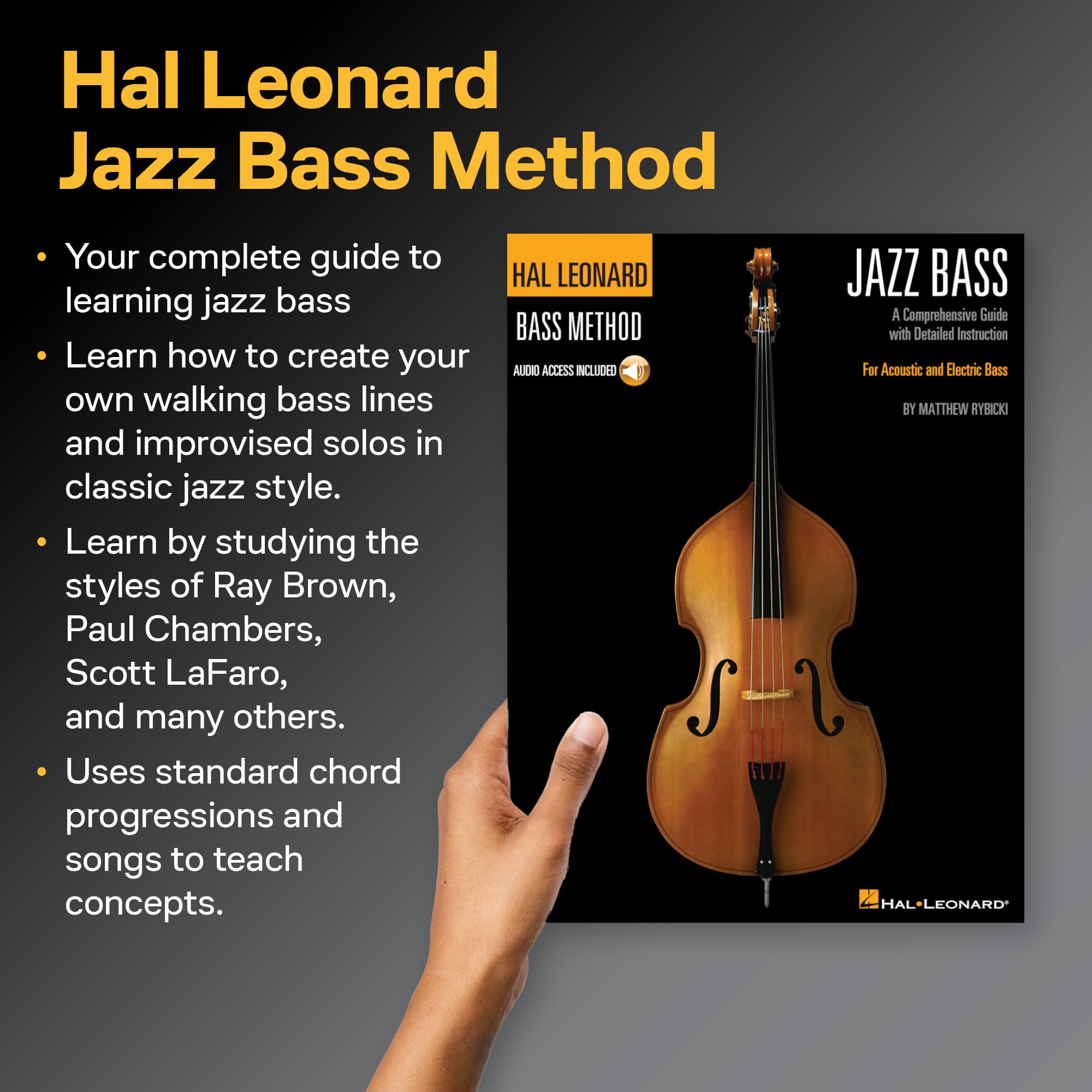 Hal Leonard Jazz Bass Method: A Comprehensive Guide with Detailed Instruction for Acoustic and Electric Bass