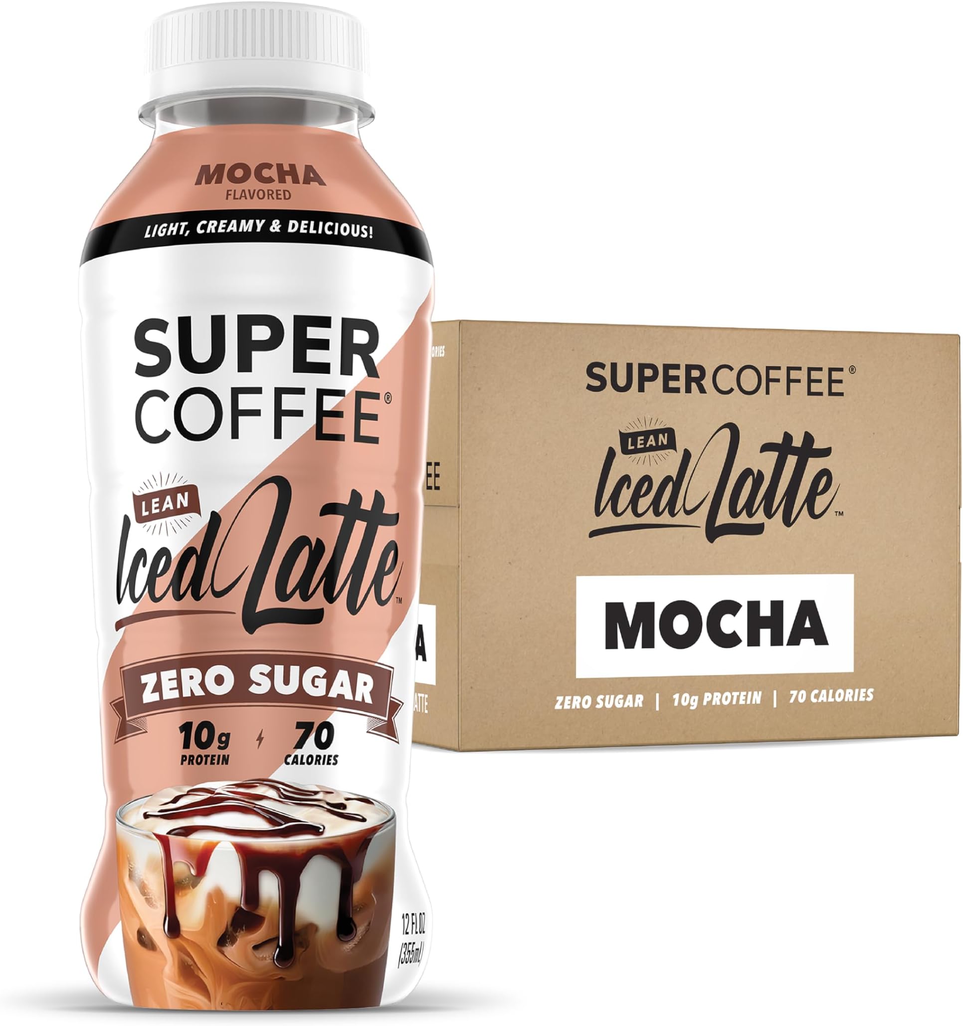 - Keto Protein Coffee (0g Added Sugar, 10g Protein, 70 Calories) [Mocha] 12 Fl Oz, 12 Pack | Iced Smart Coffee Drinks