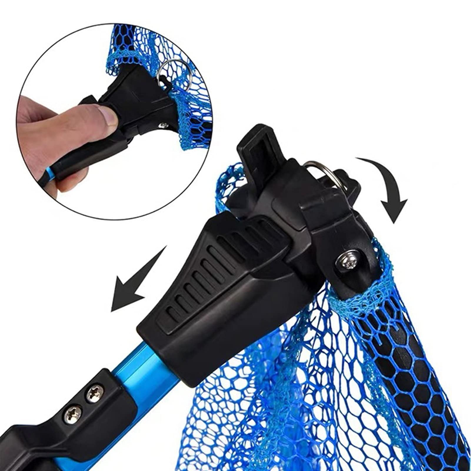 Liudan Red de Pesca Aleación de Aluminio Dip Red Rod Set Combinación de Pesca Red Plegable Telescópico Barra Triángulo Pesca Dip Net Accesorios de Pescar (Color : One Sections)
